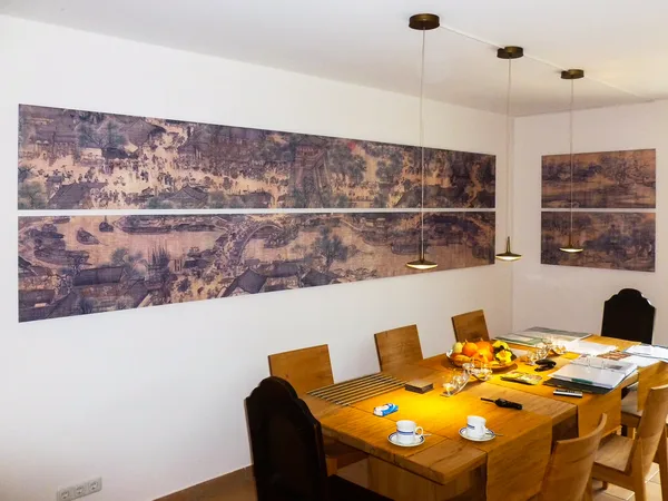 Panorama-Fotodruck auf Alu-Dibond als Wandbild im Esszimmer – Bilderdruck Hamburg